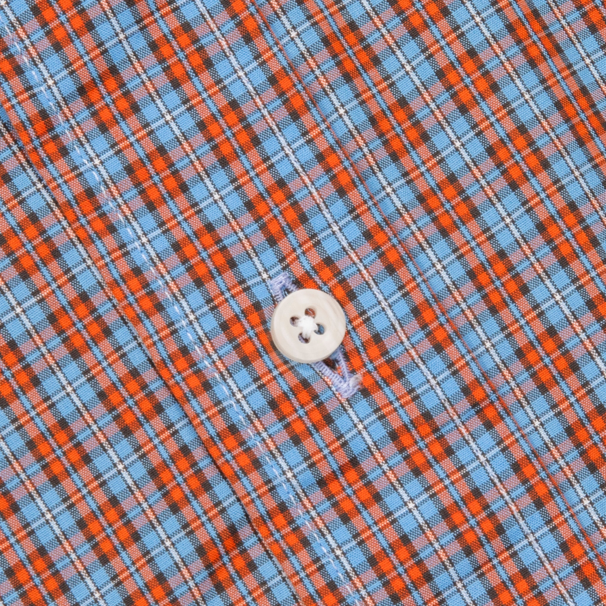 Gitman Vintage x Frans Boone 100/2 Organic Poplin Check - Sax