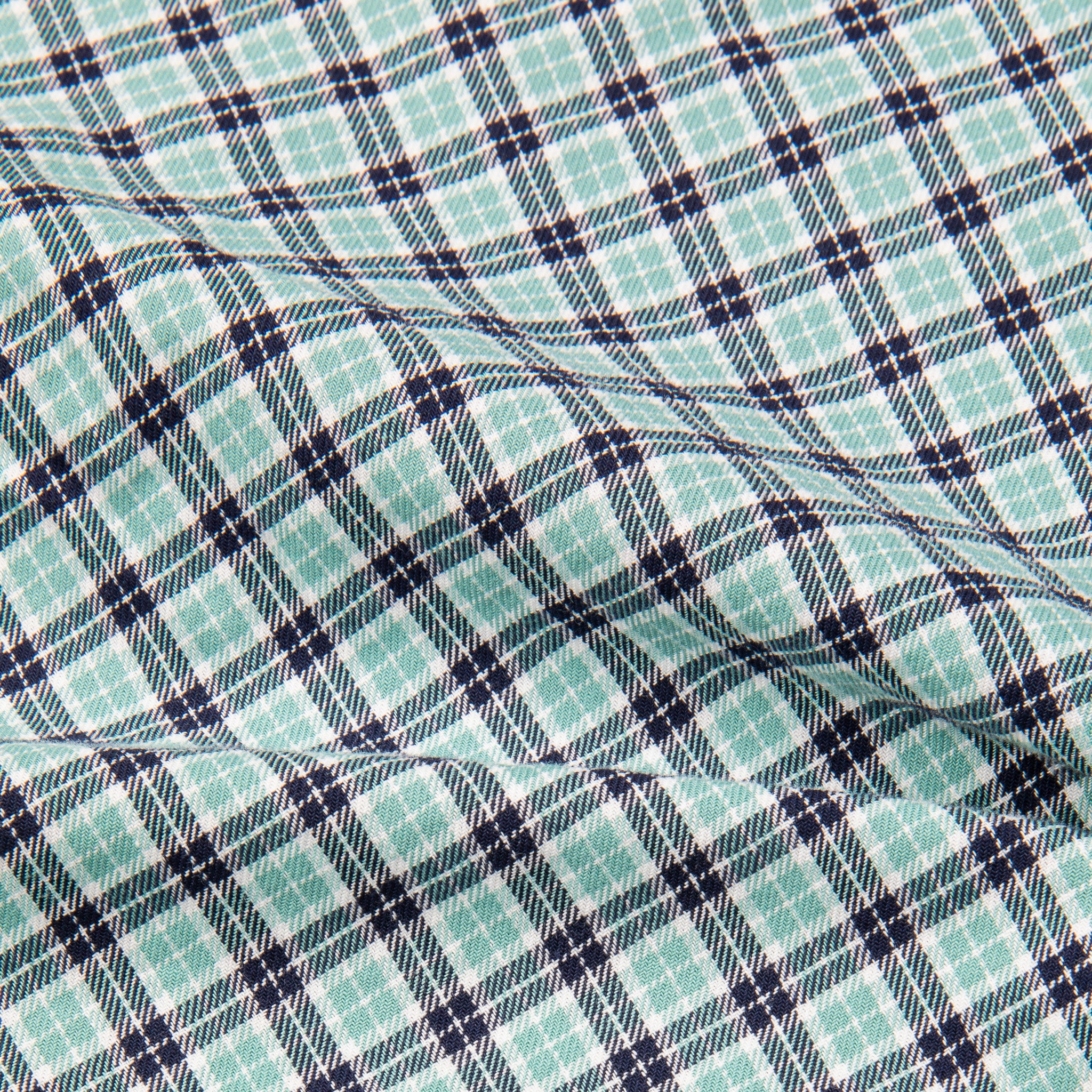 Gitman Vintage x Frans Boone Royal Flannel Plaid - Aqua Green