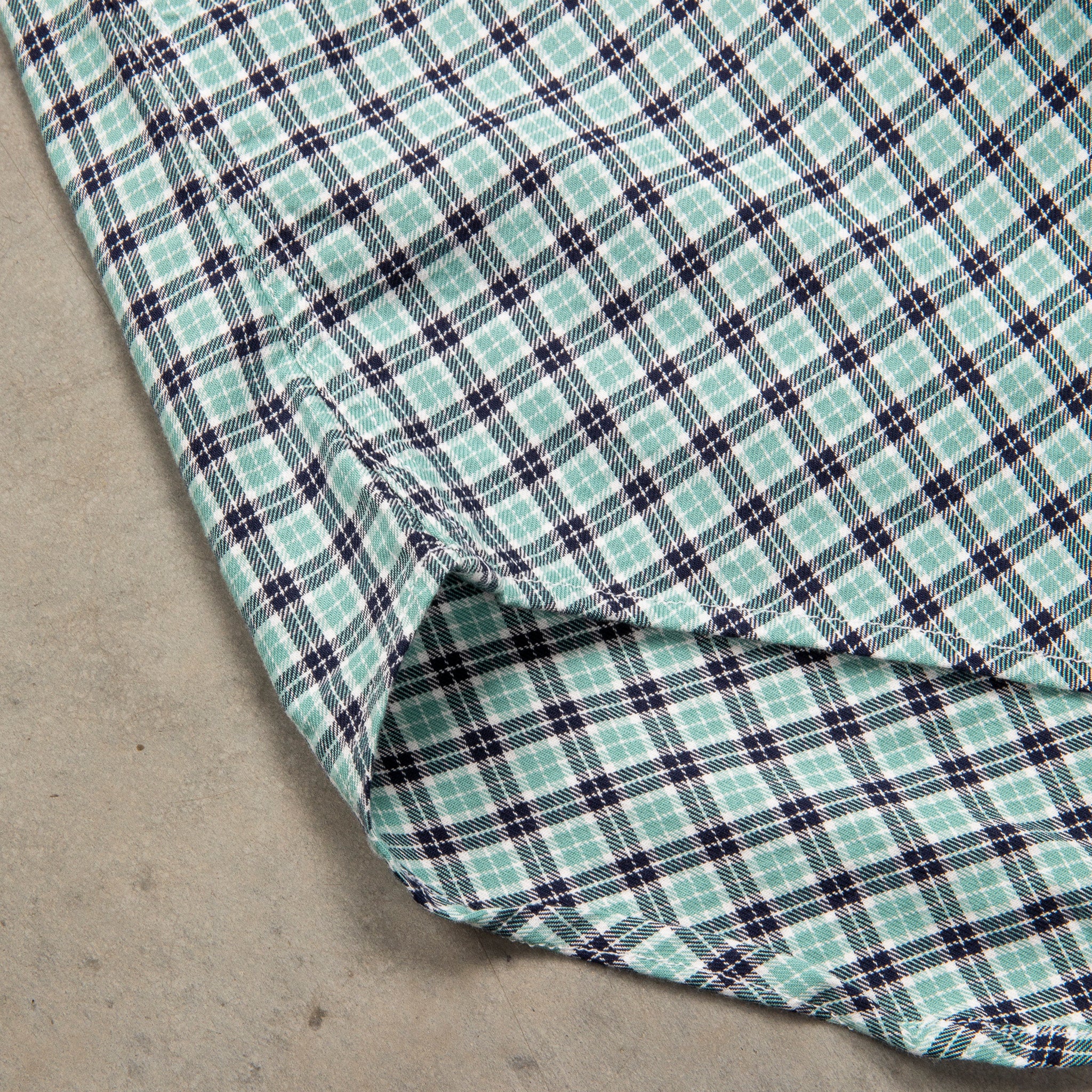 Gitman Vintage x Frans Boone Royal Flannel Plaid - Aqua Green