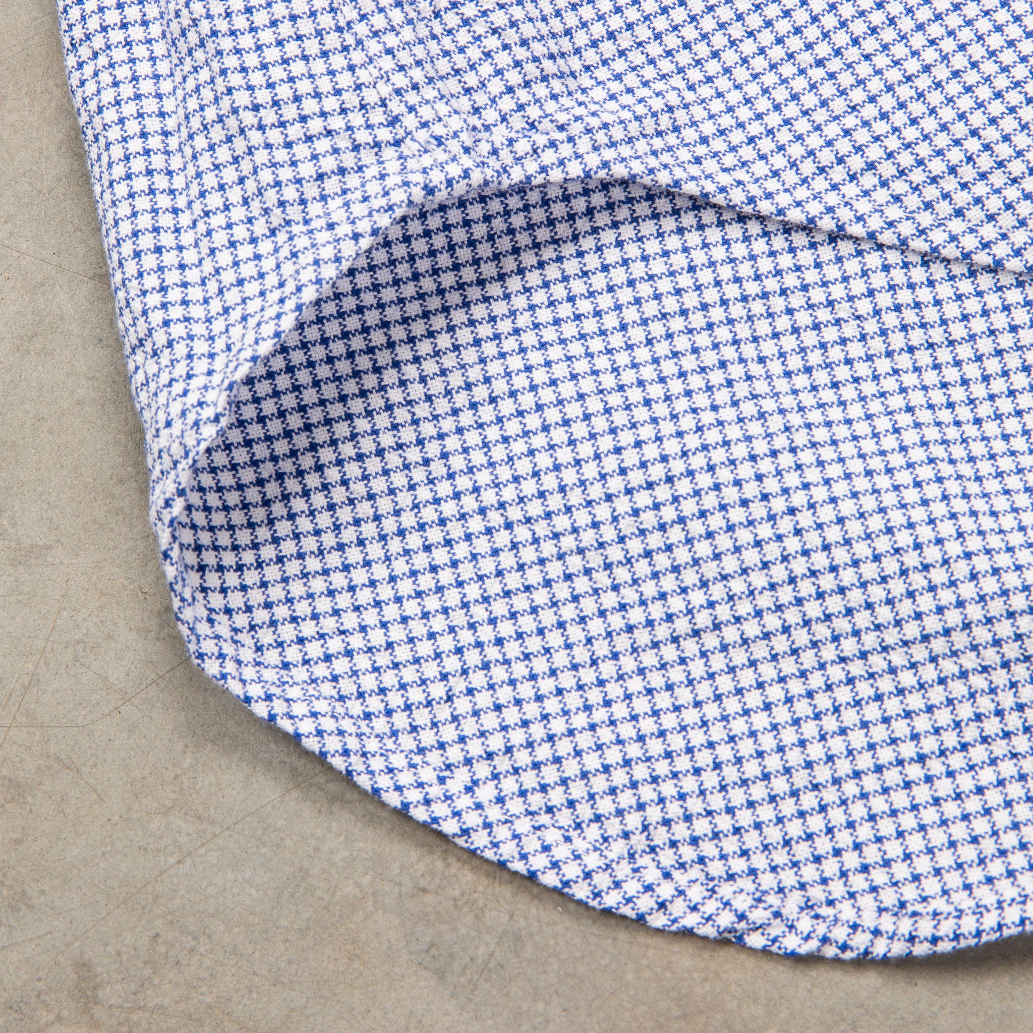 Gitman Vintage x Frans Boone 40/1 Irregular Yarn Oxford Check - Navy
