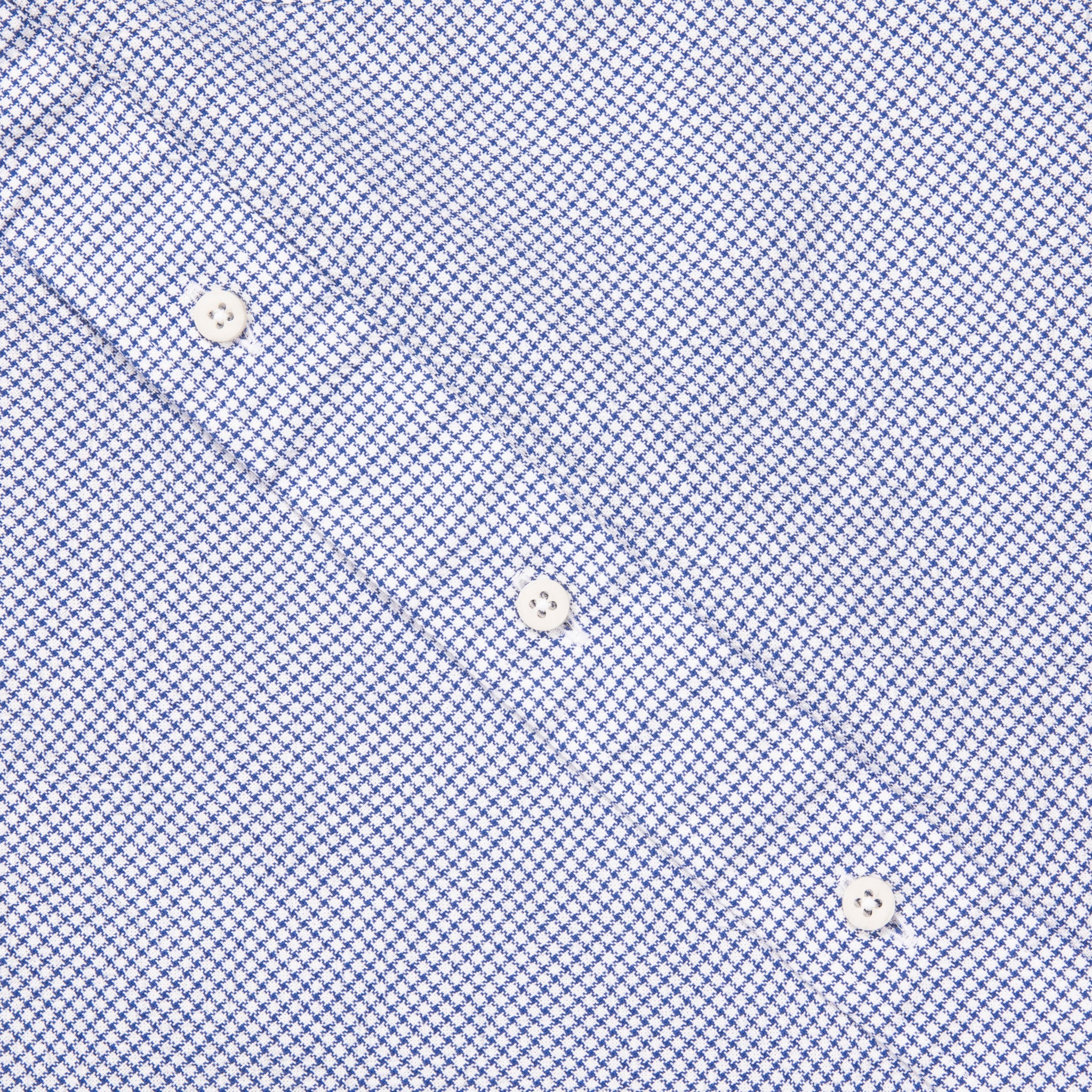 Gitman Vintage x Frans Boone 40/1 Irregular Yarn Oxford Check - Navy
