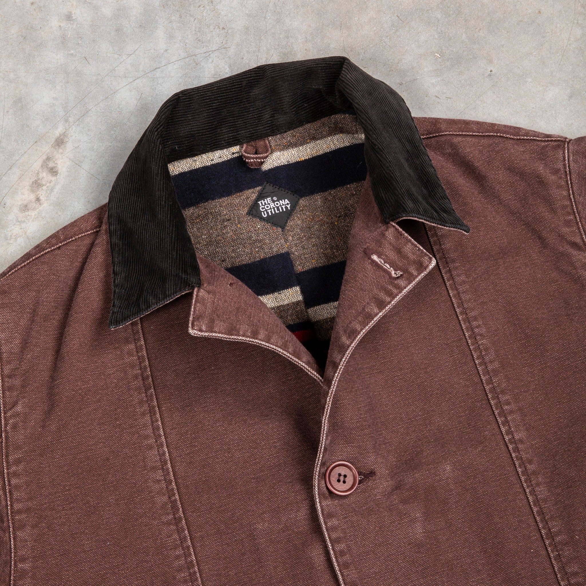 The Corona Utility CJ076 Utica Field Coat Chocolate Brown