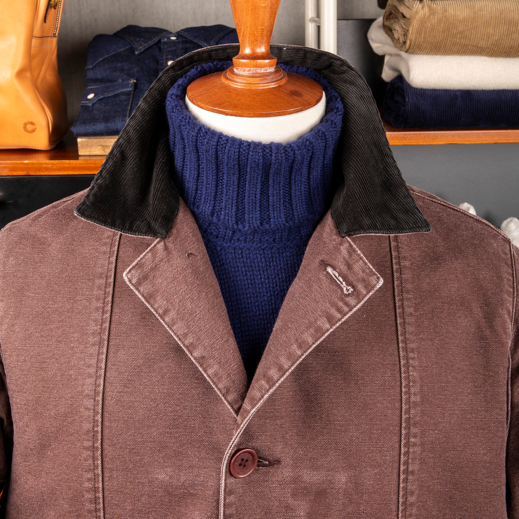 The Corona Utility CJ076 Utica Field Coat Chocolate Brown