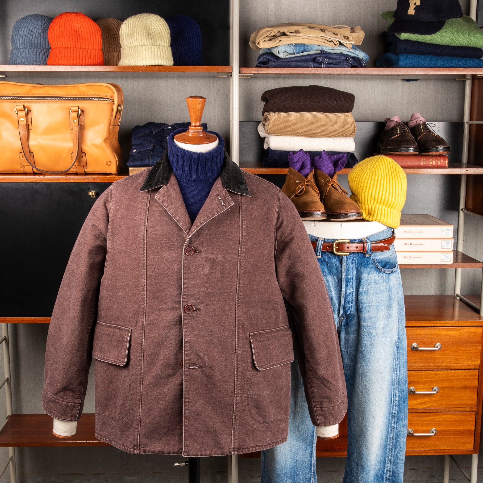 The Corona Utility CJ076 Utica Field Coat Chocolate Brown