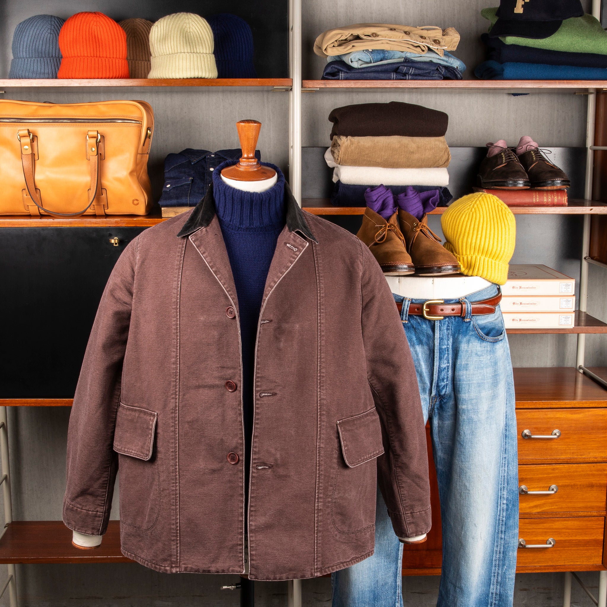The Corona Utility CJ076 Utica Field Coat Chocolate Brown