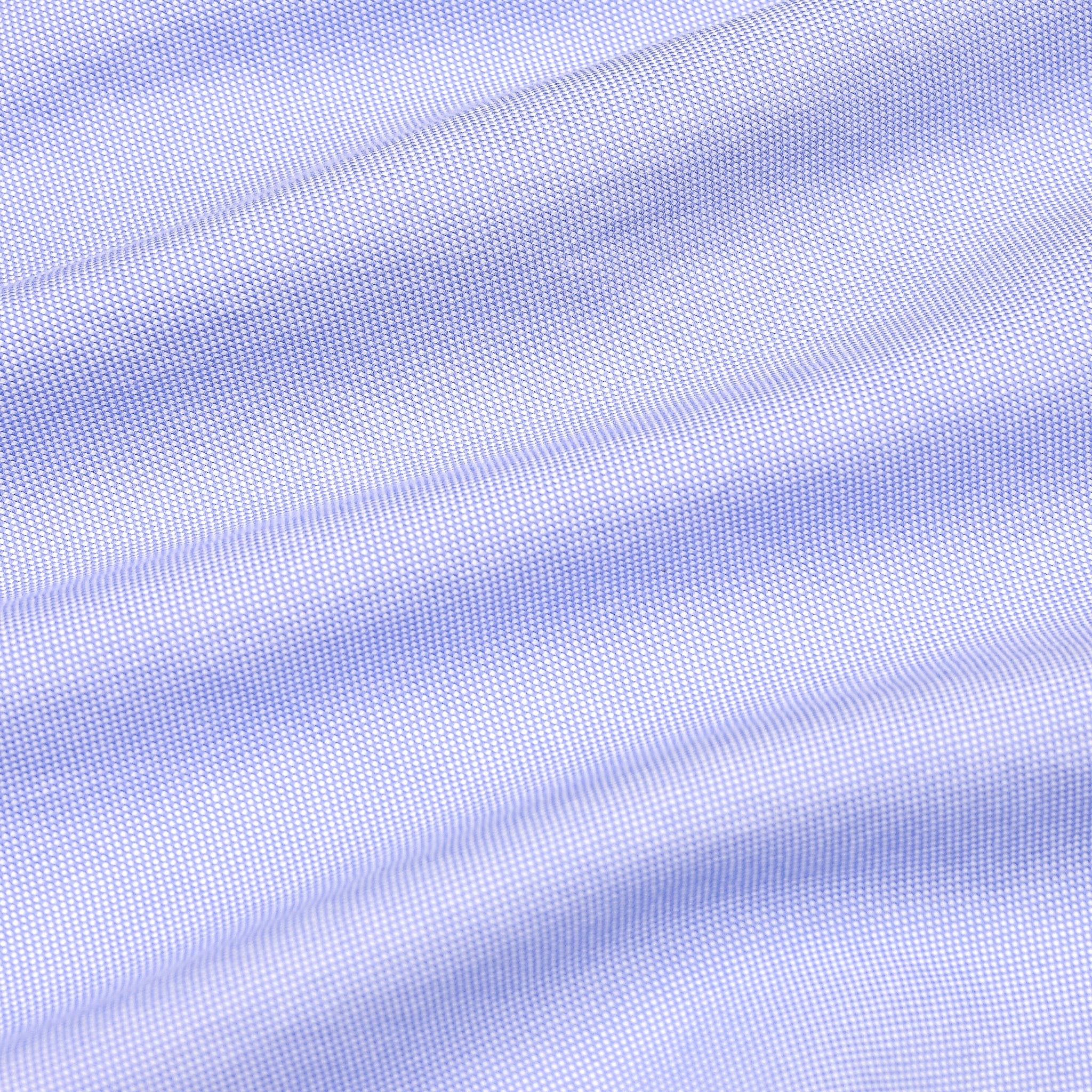 Finamore Gaeta Shirt Lucio Collar Washed Oxford Midblue