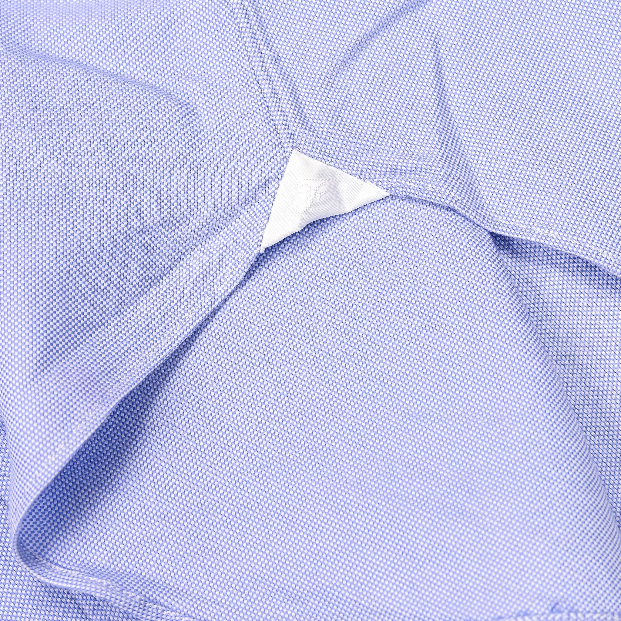 Finamore Gaeta Shirt Lucio Collar Washed Oxford Midblue