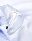 Finamore 'Traveller' Shirt Milano Fit Collar Eduardo Blue Alumo twill