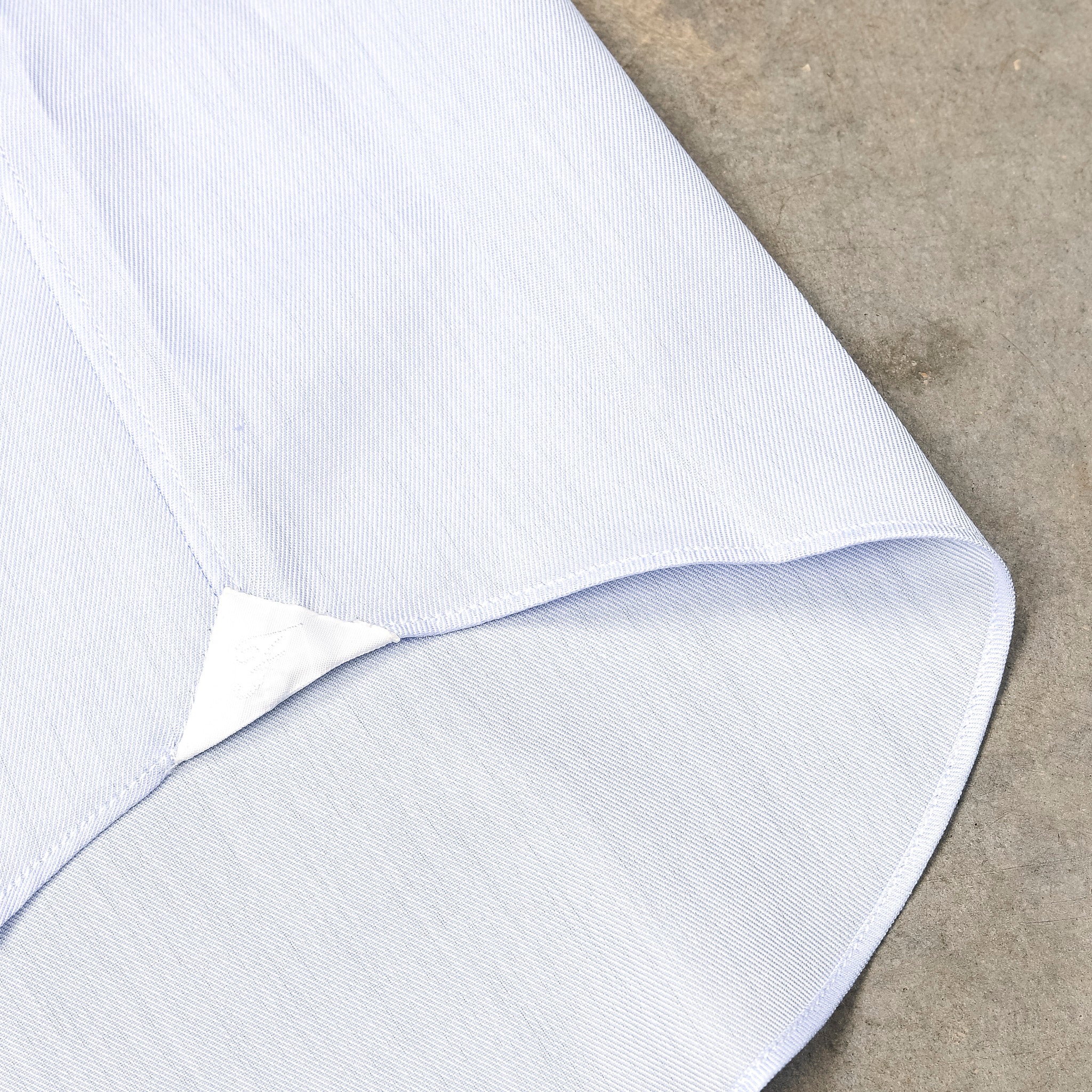 Finamore 'Traveller' Shirt Milano Fit Collar Eduardo Blue Alumo twill