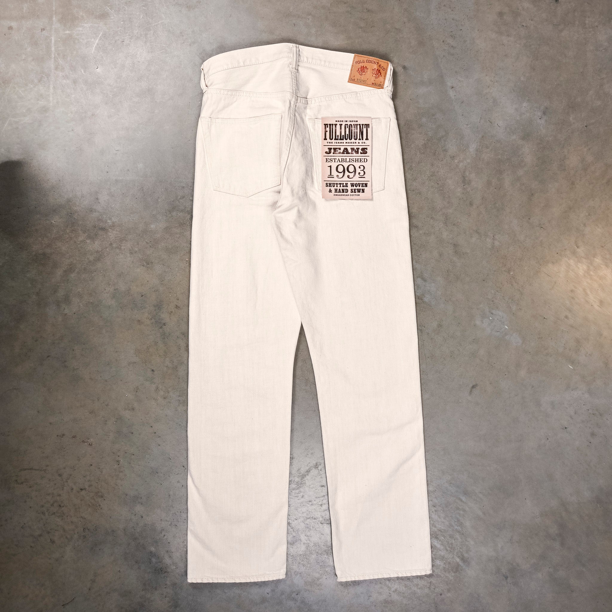 Fullcount 1101KT Straight Twill 14 Oz Ecru