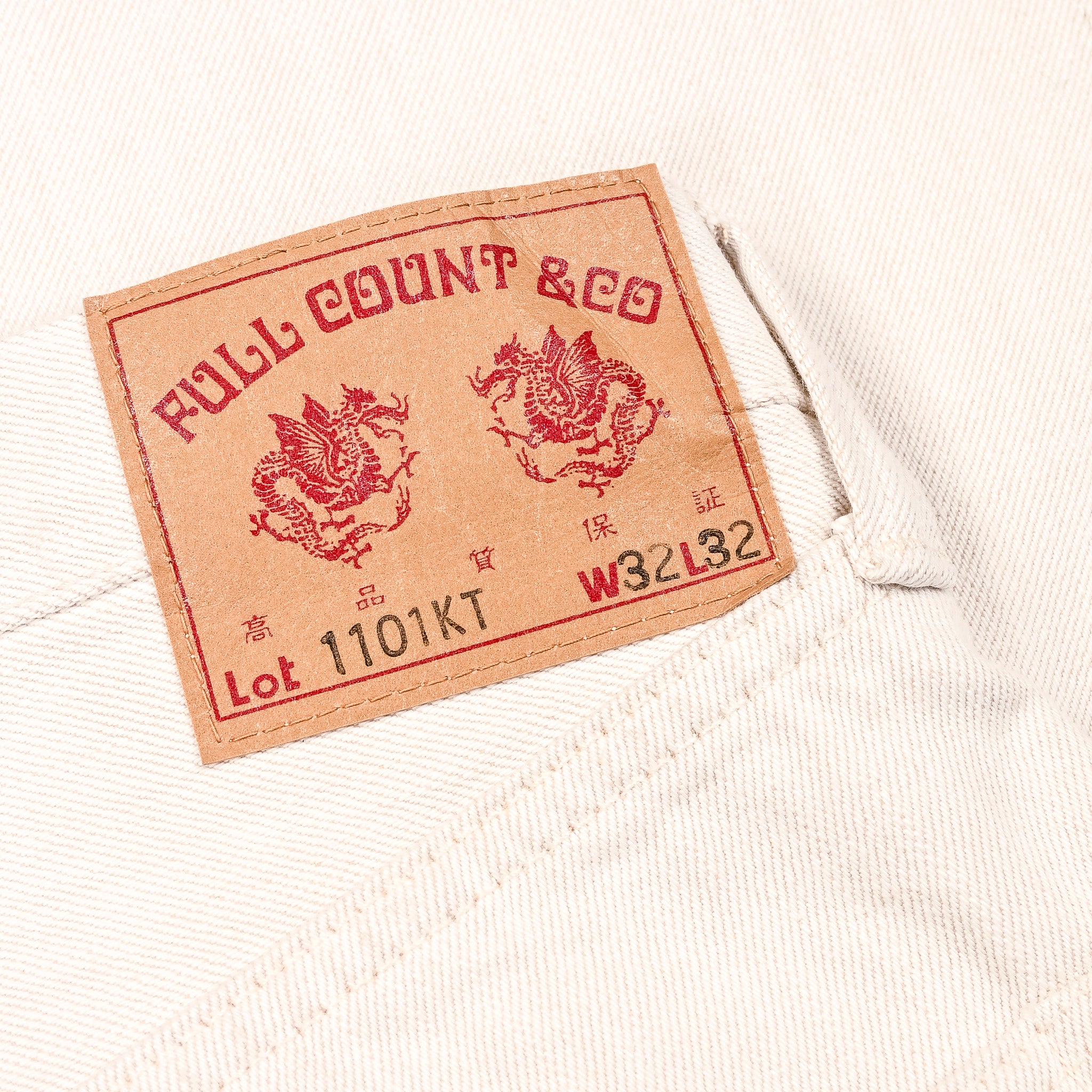 Fullcount 1101KT Straight Twill 14 Oz Ecru