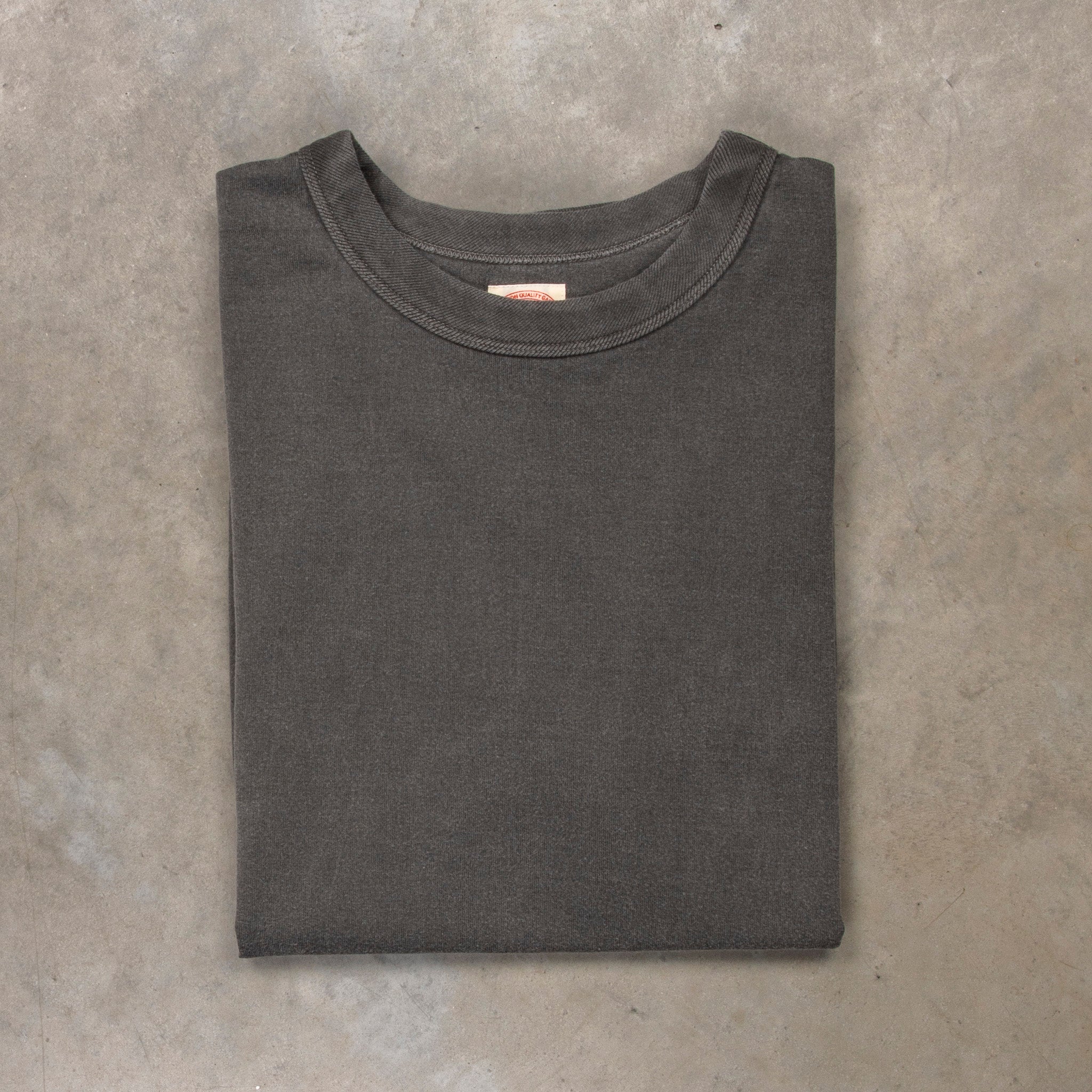 Fullcount 5222 Flat Seam Heavyweight T-shirt Dyed Ink Black