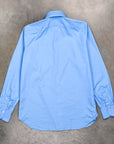 Finamore Gaeta Shirt Sergio Collar Alumo Poplin Avio Blue