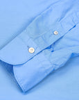 Finamore Gaeta Shirt Sergio Collar Alumo Poplin Avio Blue
