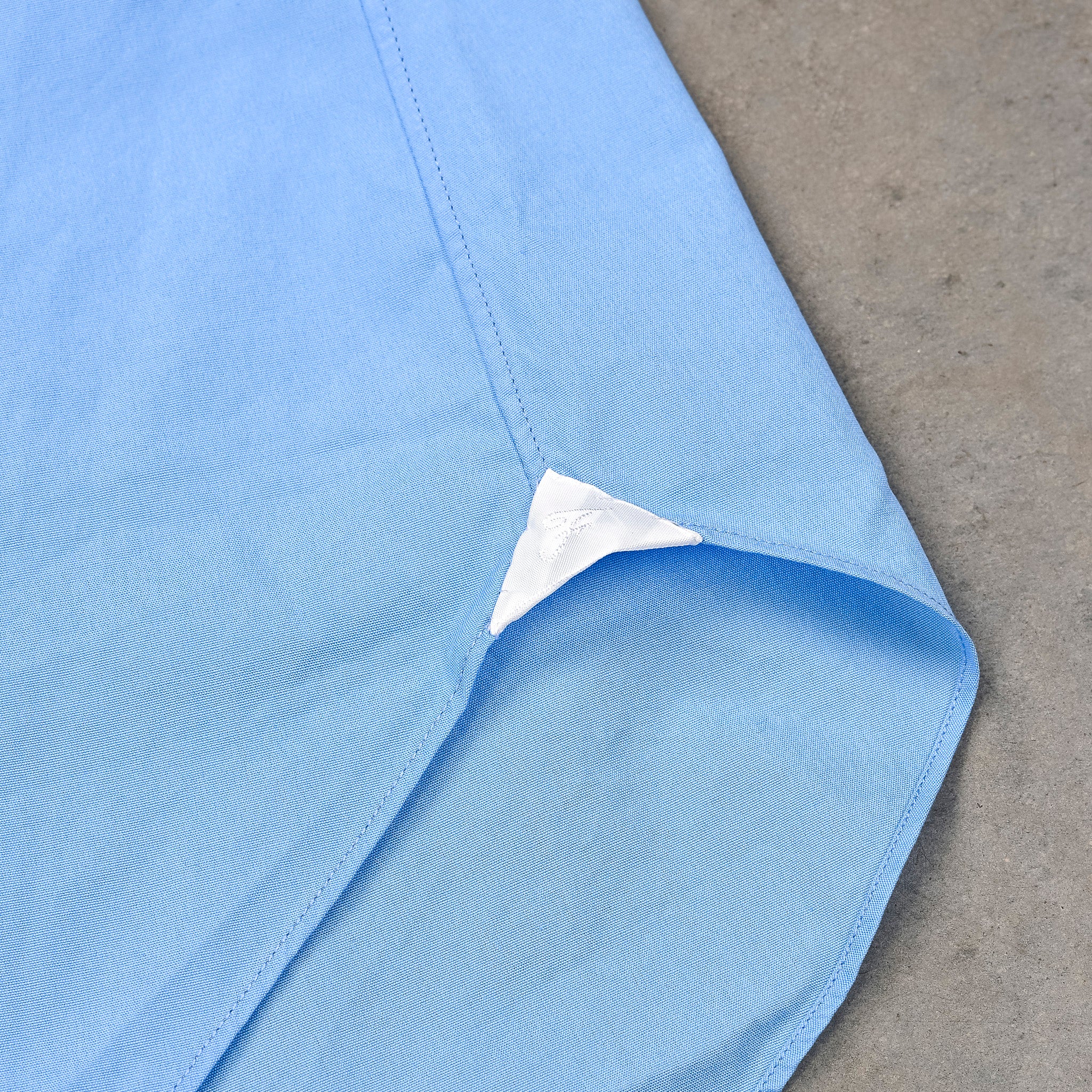Finamore Gaeta Shirt Sergio Collar Alumo Poplin Avio Blue