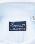 Finamore Gaeta Shirt Sergio Collar Alumo Poplin Celeste