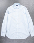 Finamore Gaeta Shirt Sergio Collar Alumo Poplin Celeste