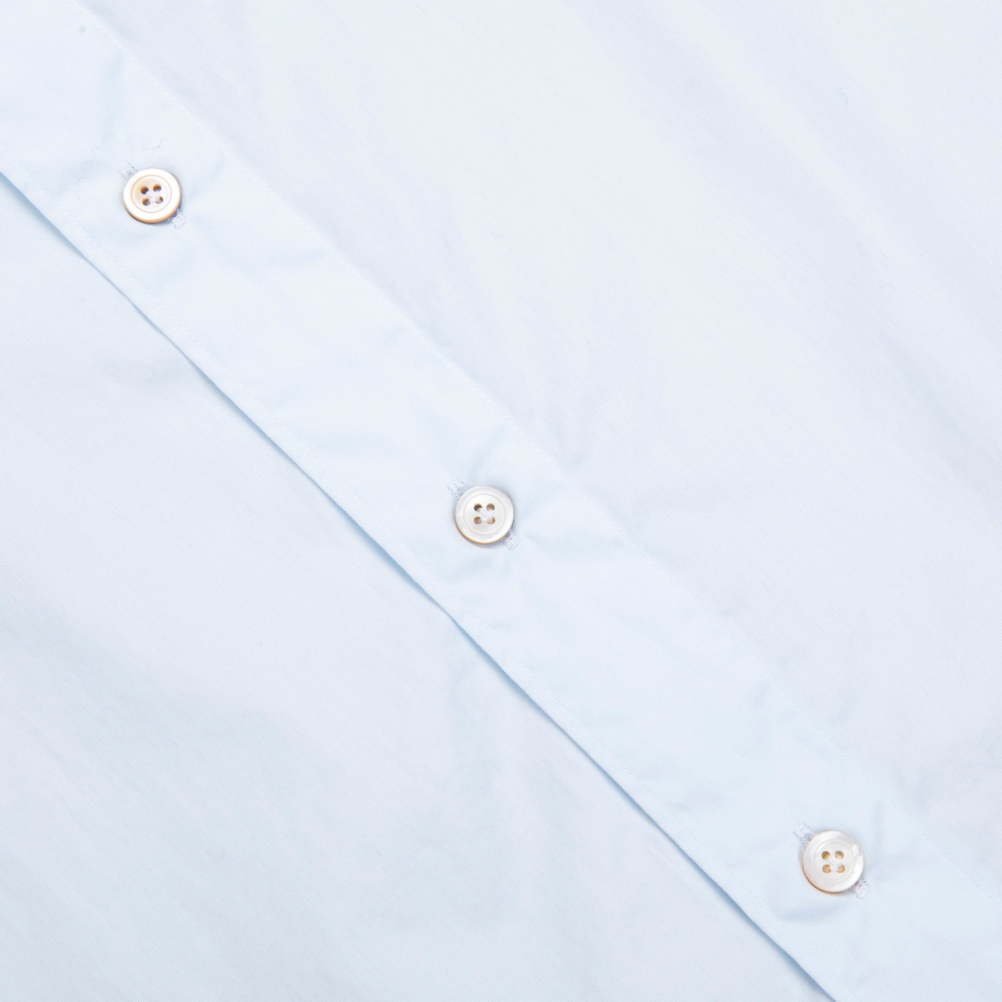 Finamore Gaeta Shirt Sergio Collar Alumo Poplin Celeste