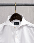 Finamore Tokyo Shirt Sergio Collar White Alumo Poplin