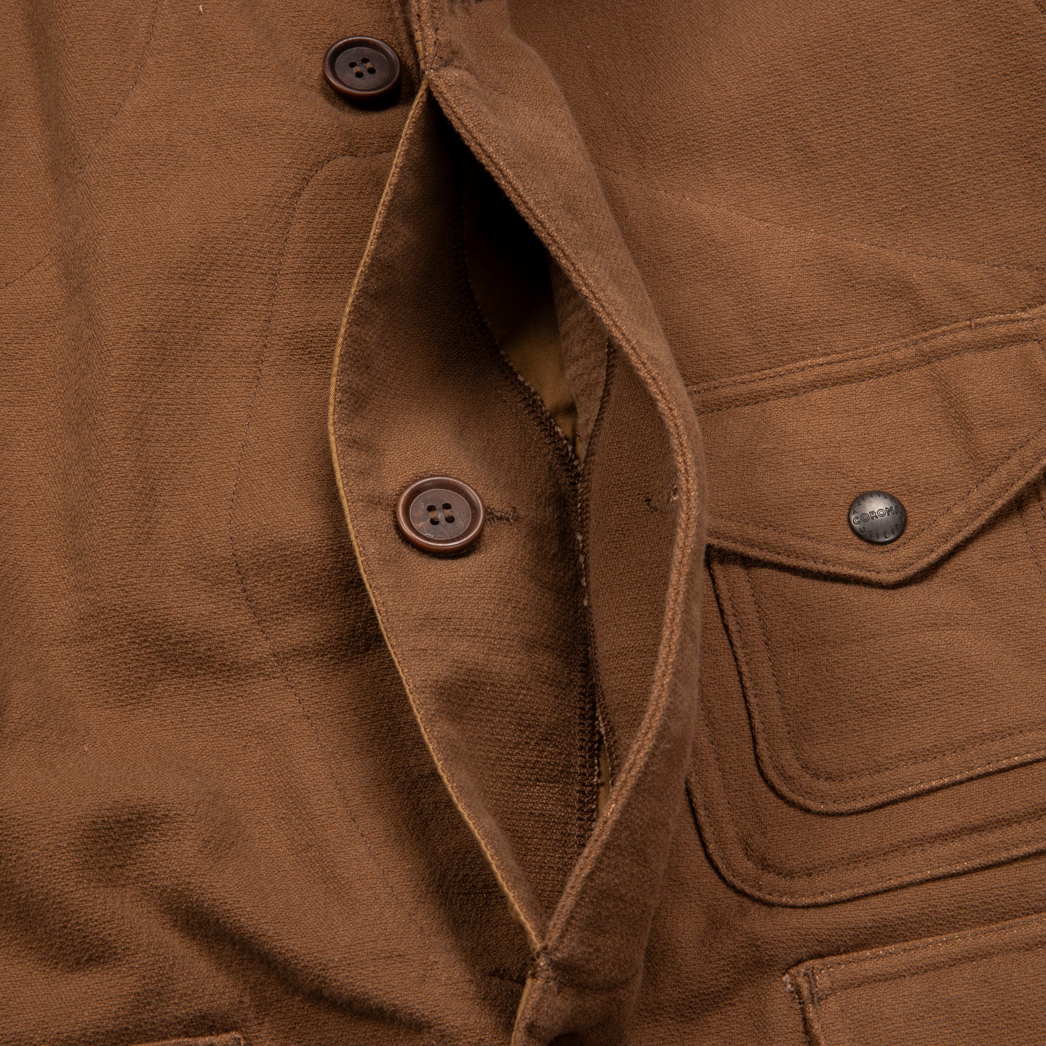 The Corona Utility CJ001 Game Jacket Hunting Dobby Cloth Brown