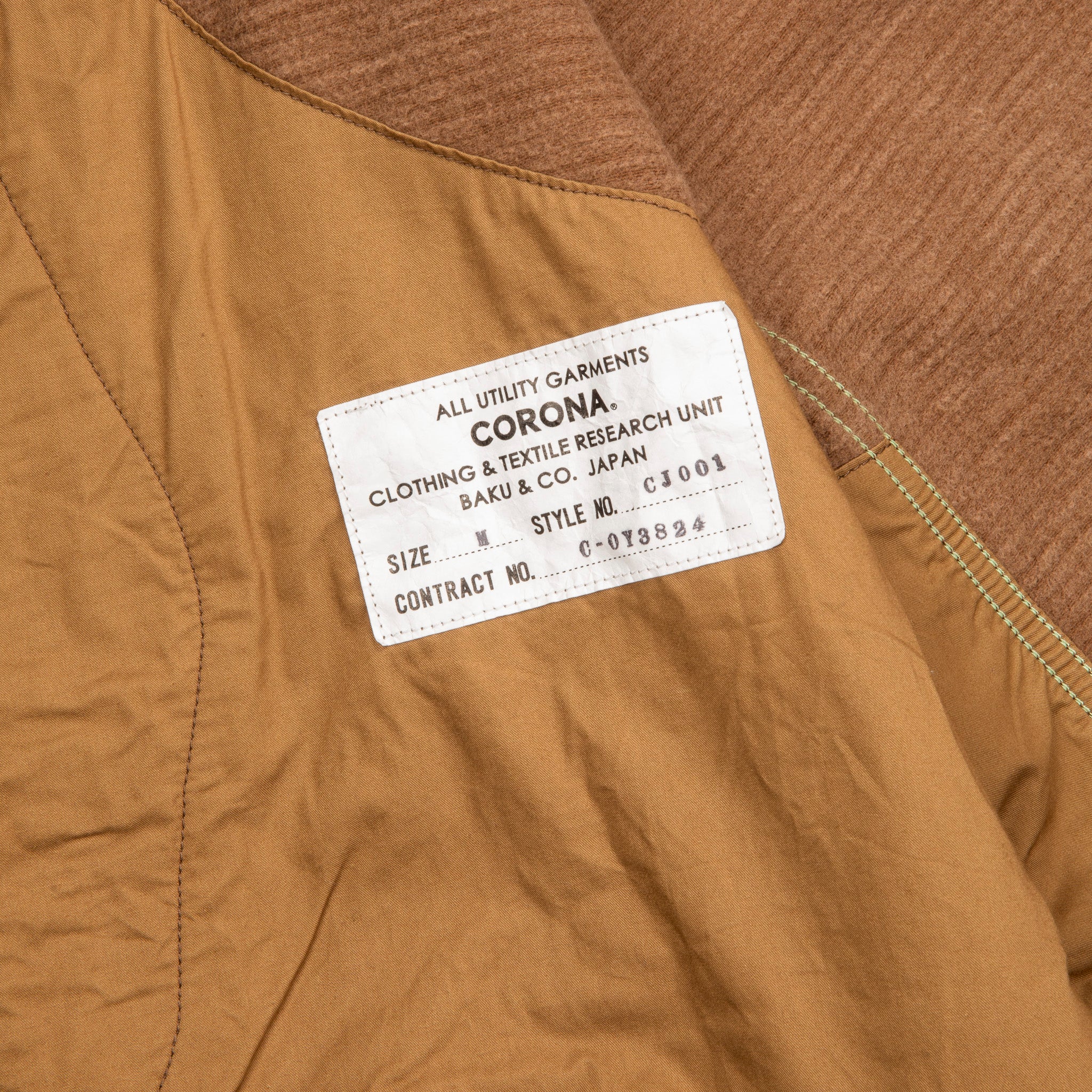 The Corona Utility CJ001 Game Jacket Hunting Dobby Cloth Brown