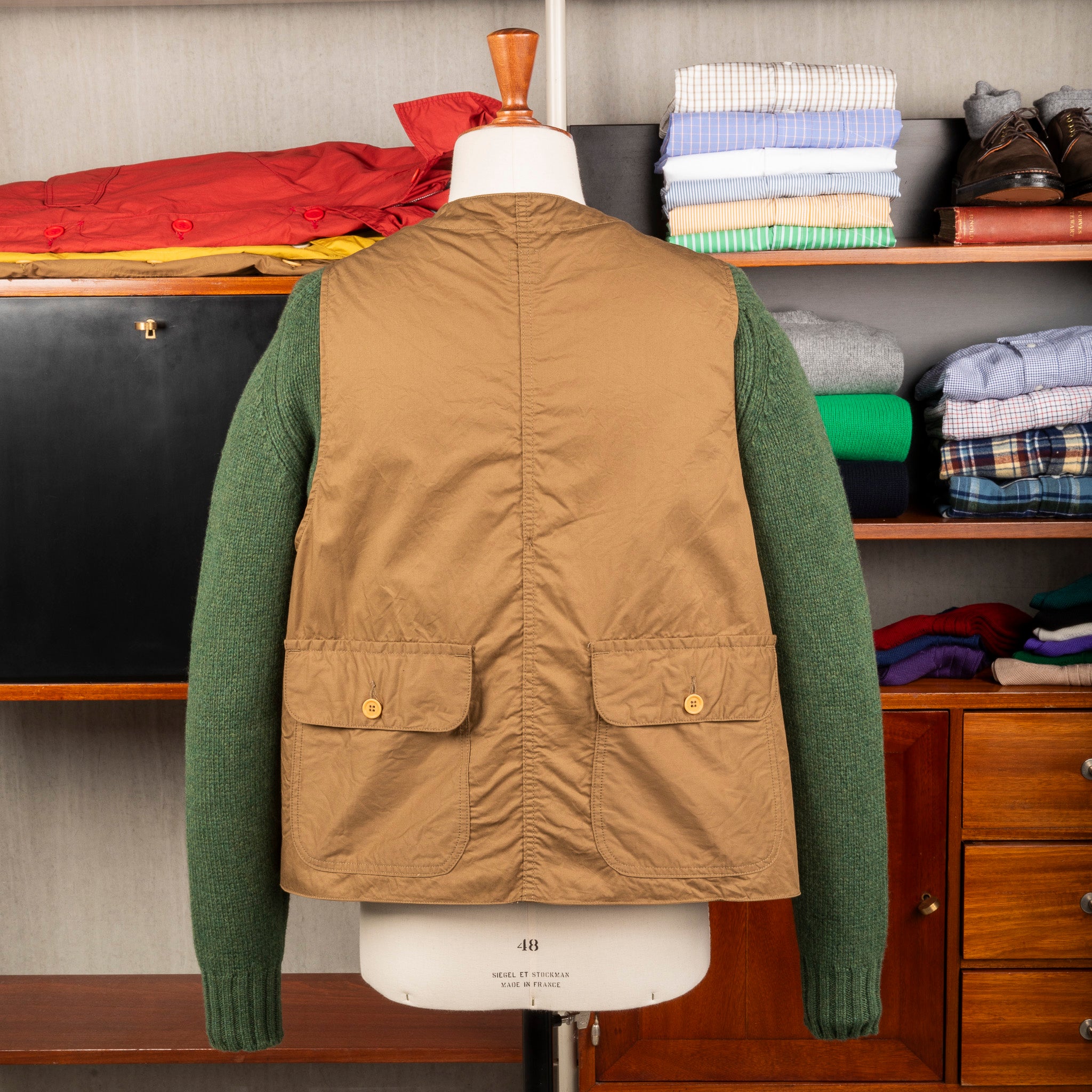 The Corona Utility CV001 Game Vest Cotton Light Twill Khaki