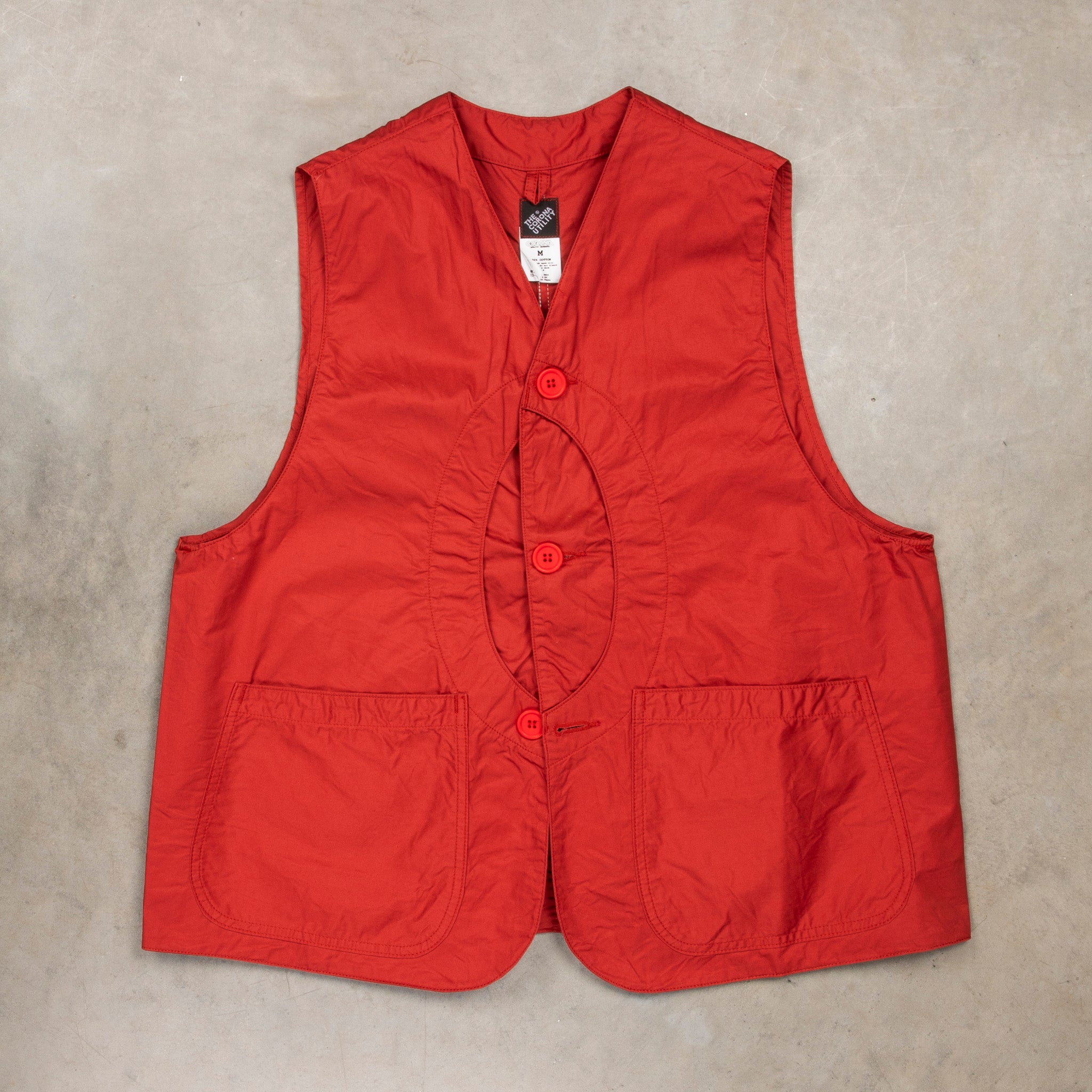 The Corona Utility CV001 Game Vest Cotton Light Twill Red