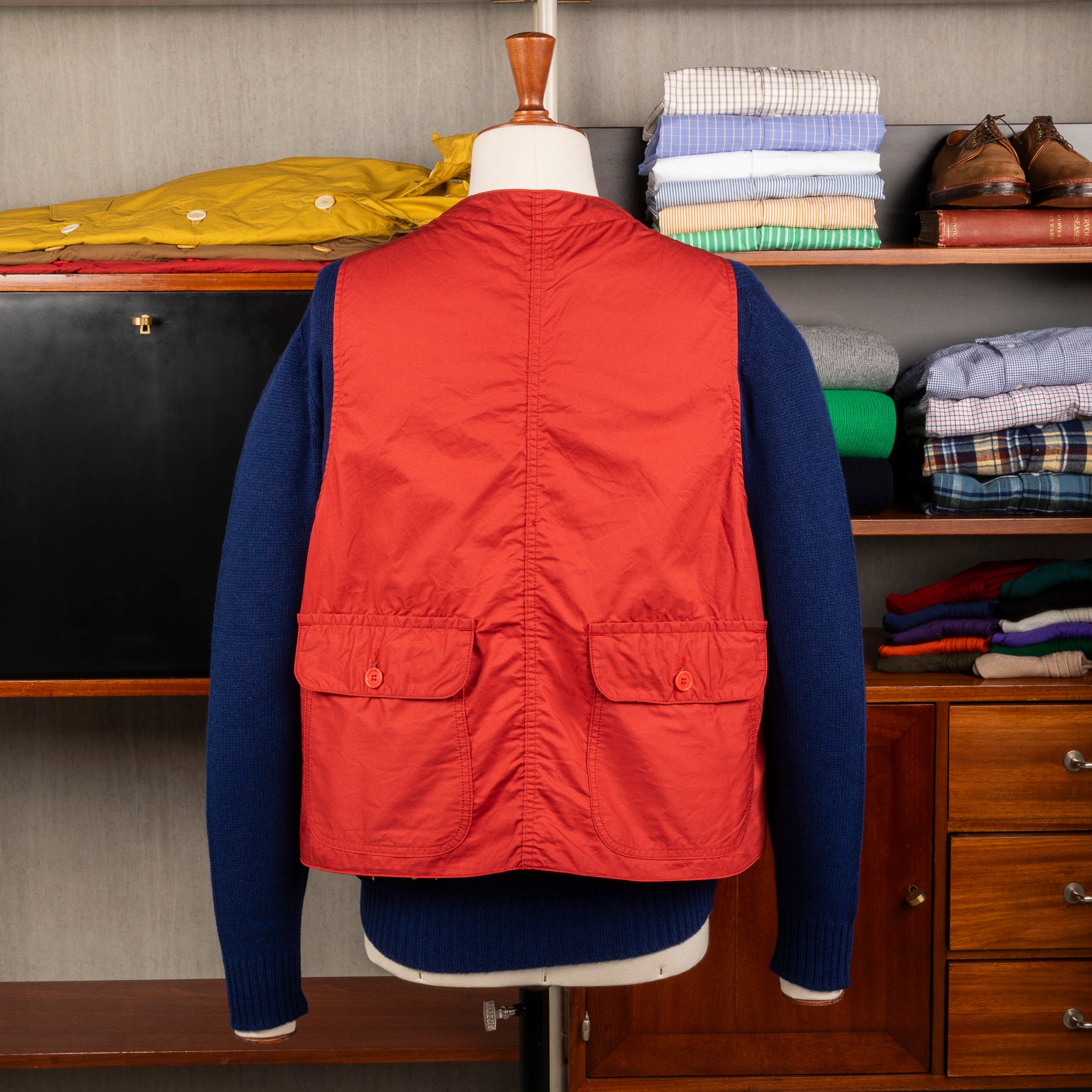 The Corona Utility CV001 Game Vest Cotton Light Twill Red