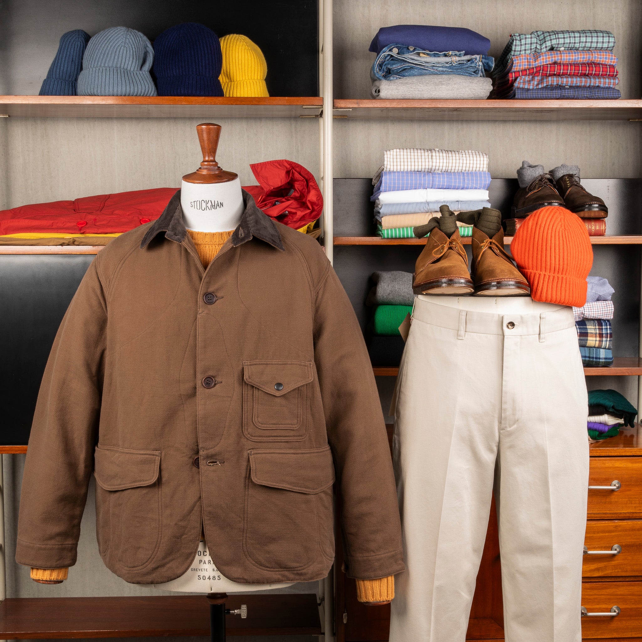 The Corona Utility CJ001 Game Jacket Hunting Dobby Cloth Brown