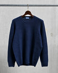 Drumohr Cashmere Garzato Crew Neck Blu Notte