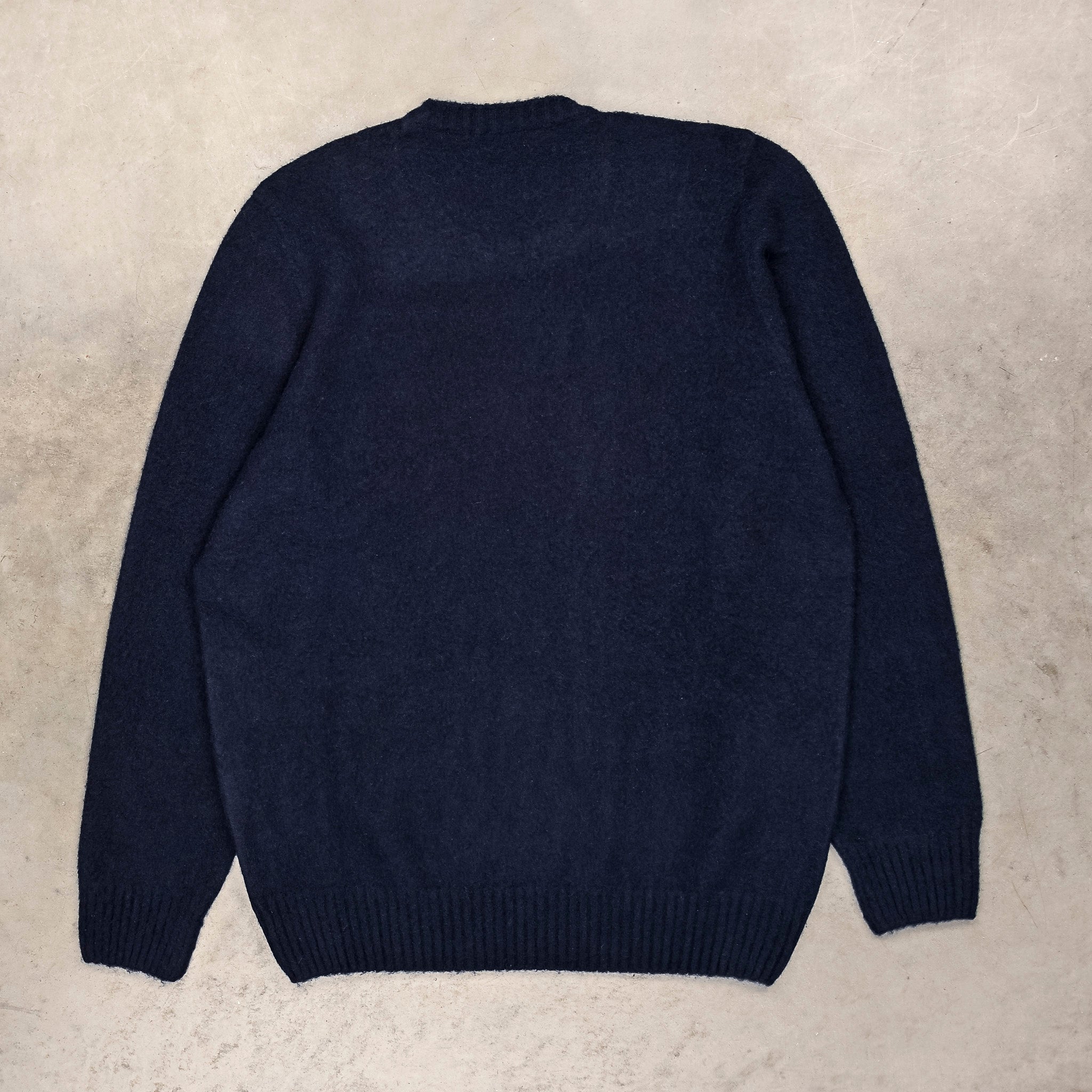 Drumohr Cashmere Garzato Crew Neck Blu Notte