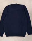 Drumohr Cashmere Garzato Crew Neck Blu Notte