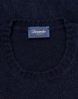 Drumohr Cashmere Garzato Crew Neck Blu Notte