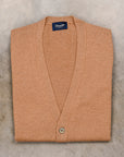 Drumohr Cashmere Cardigan con Bottoni Sabbia