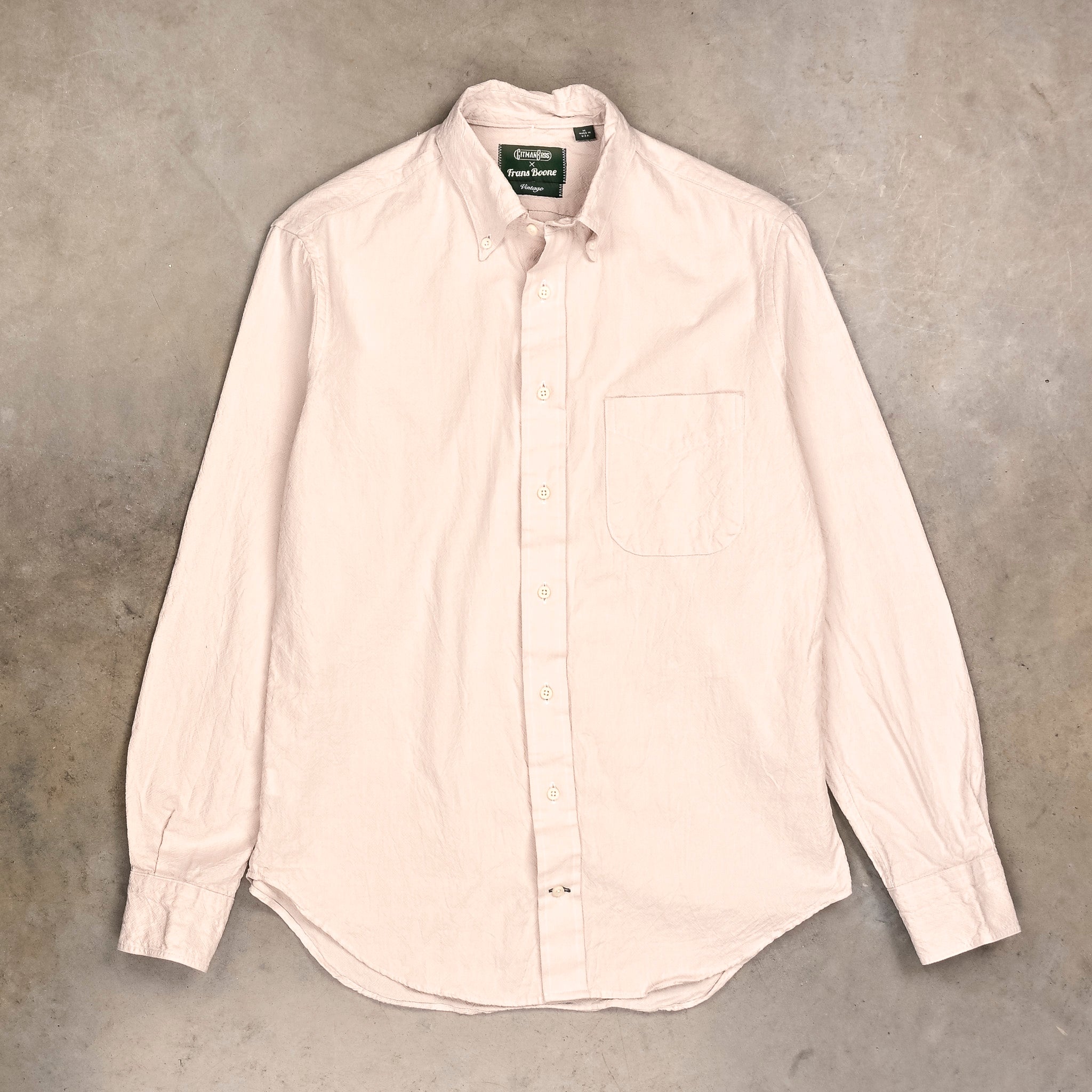 Gitman Vintage x Frans Boone 40/1 Irregular Yarn Oxford Dark Tan ...