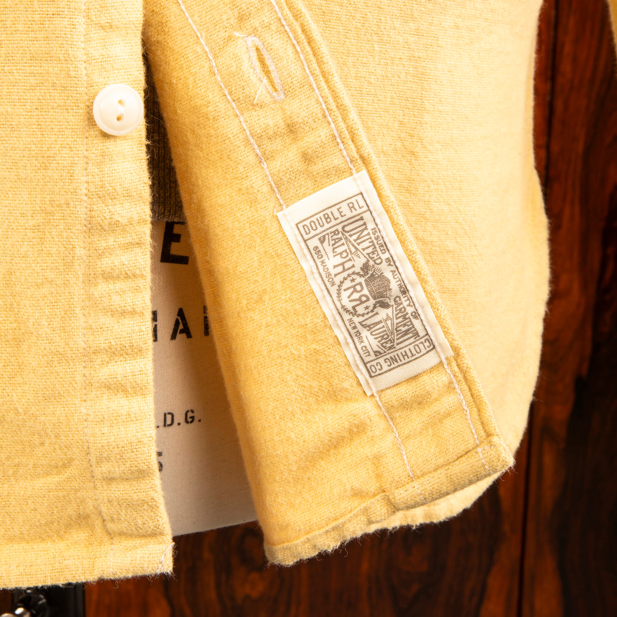 RRL Grayson Shirt Faded Yellow