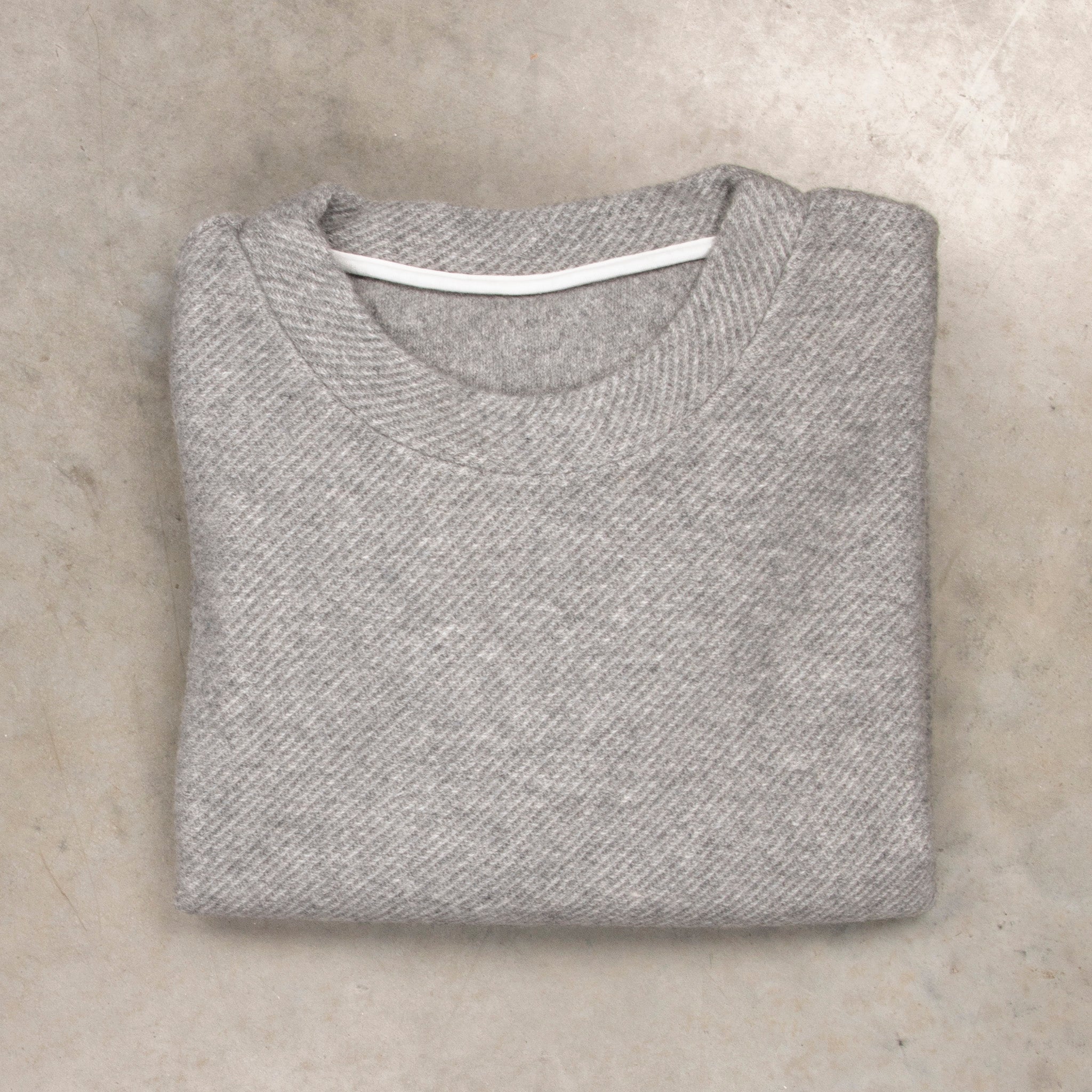The Elder Statesman Herring Crew Light Grey