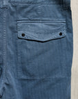 Stone Island Cotton Herringbone Trousers Slate Blue