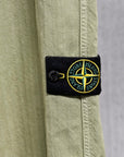 Stone Island Cotton Herringbone Trousers Laurel Green