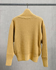 Olde H & Daughter Twist Wool Half Zip Straw