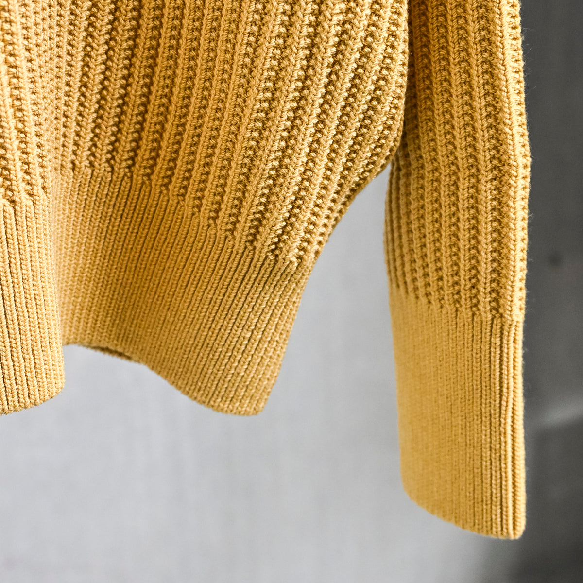 Olde H &amp; Daughter Twist Wool Half Zip Straw