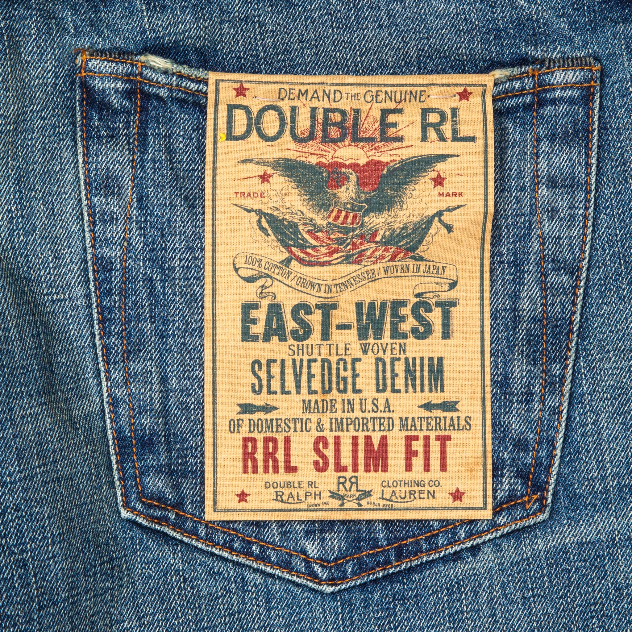 RRL East-West Denim Slim Fit Hillsview Wash