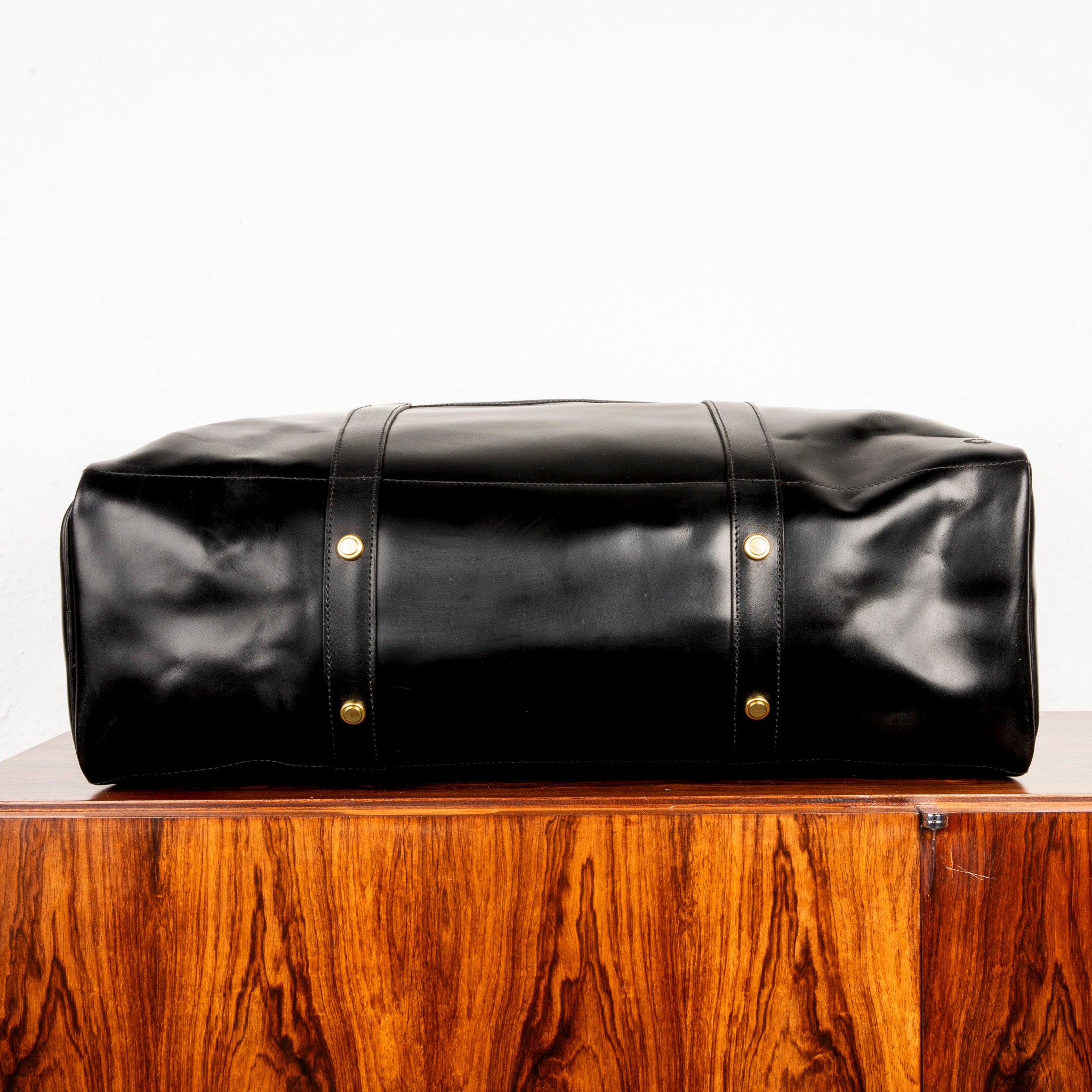 Croots Bridle Leather Holdall Black - Large