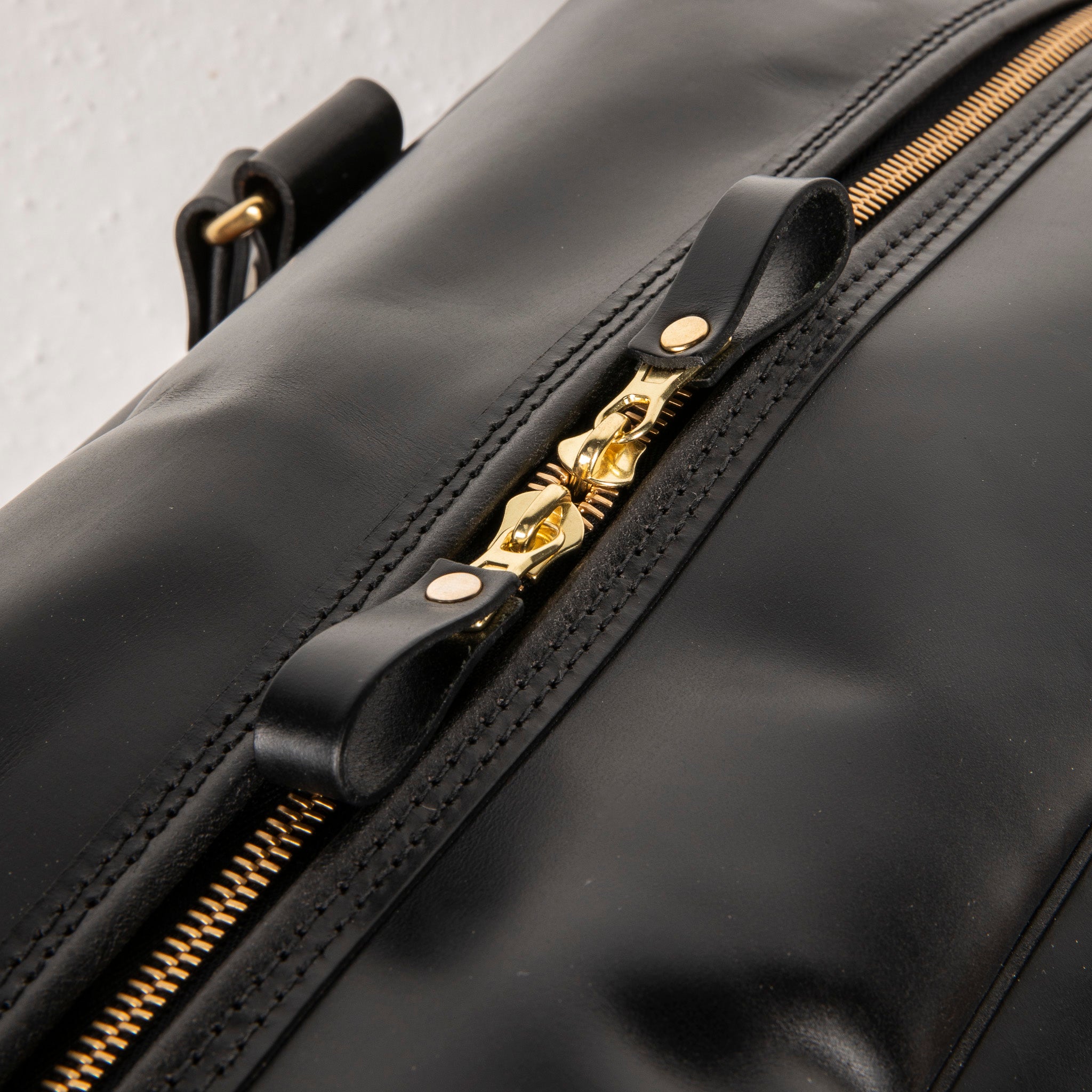 Croots Bridle Leather Holdall Black - Medium