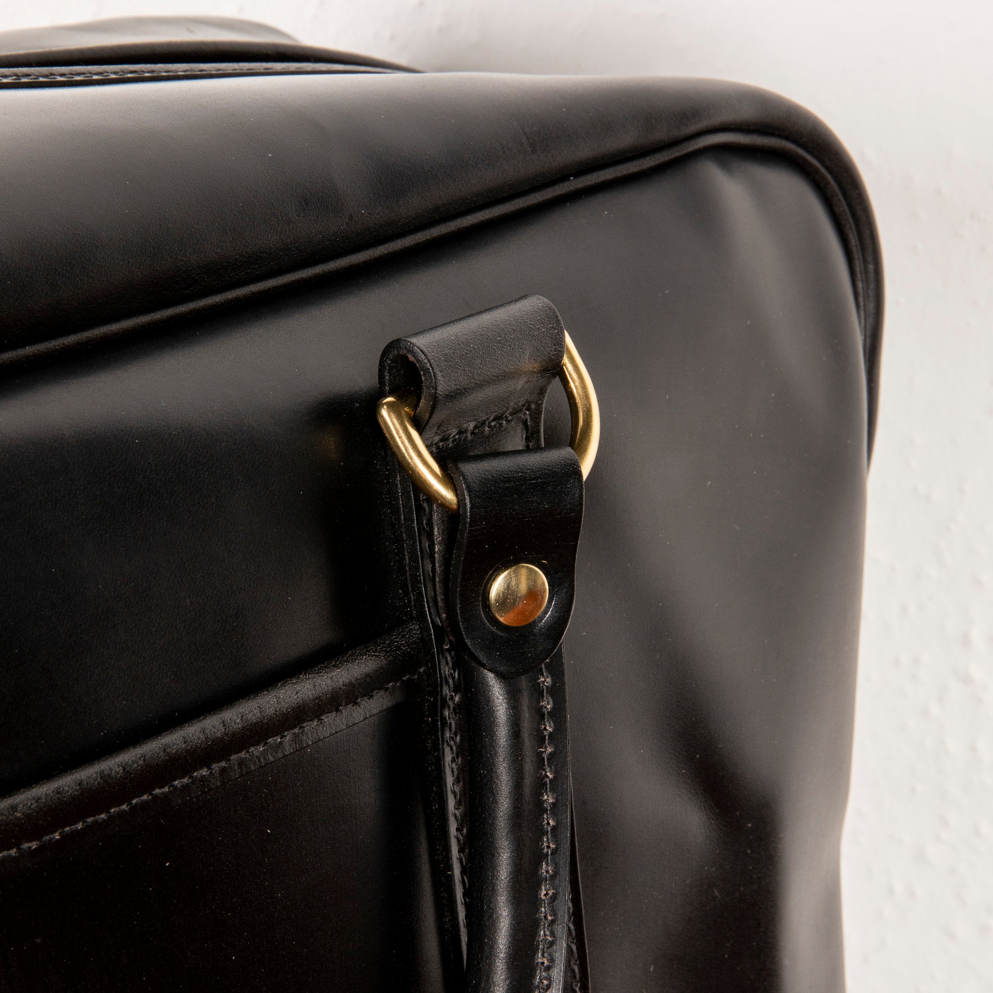 Croots Bridle Leather Holdall Black - Medium