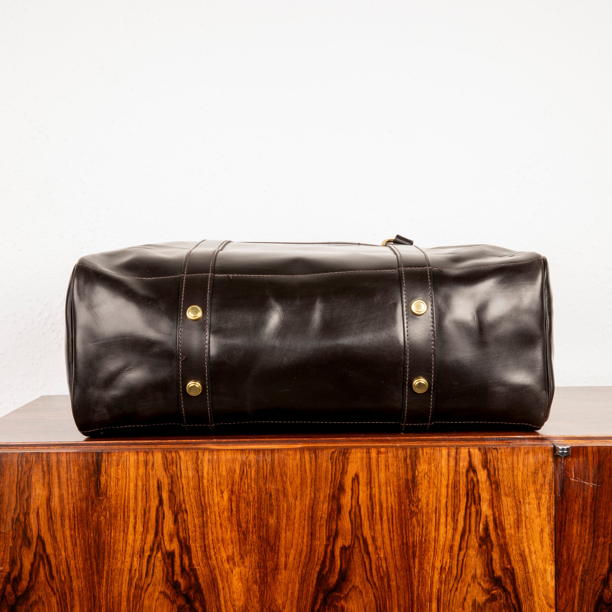 Croots Bridle Leather Holdall Dark Havana - Medium