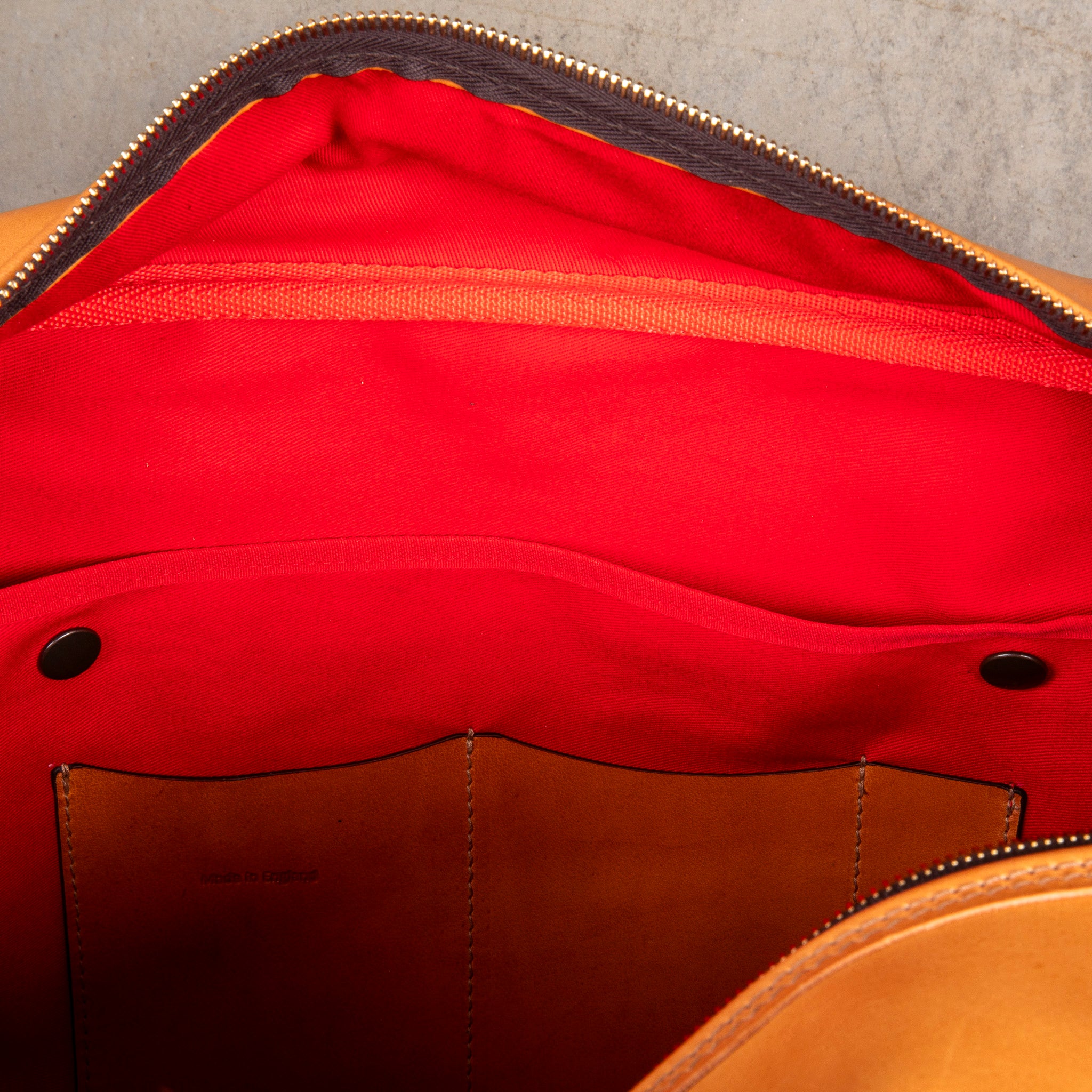 Croots Vegetable Tanned Leather Holdall Medium Natural