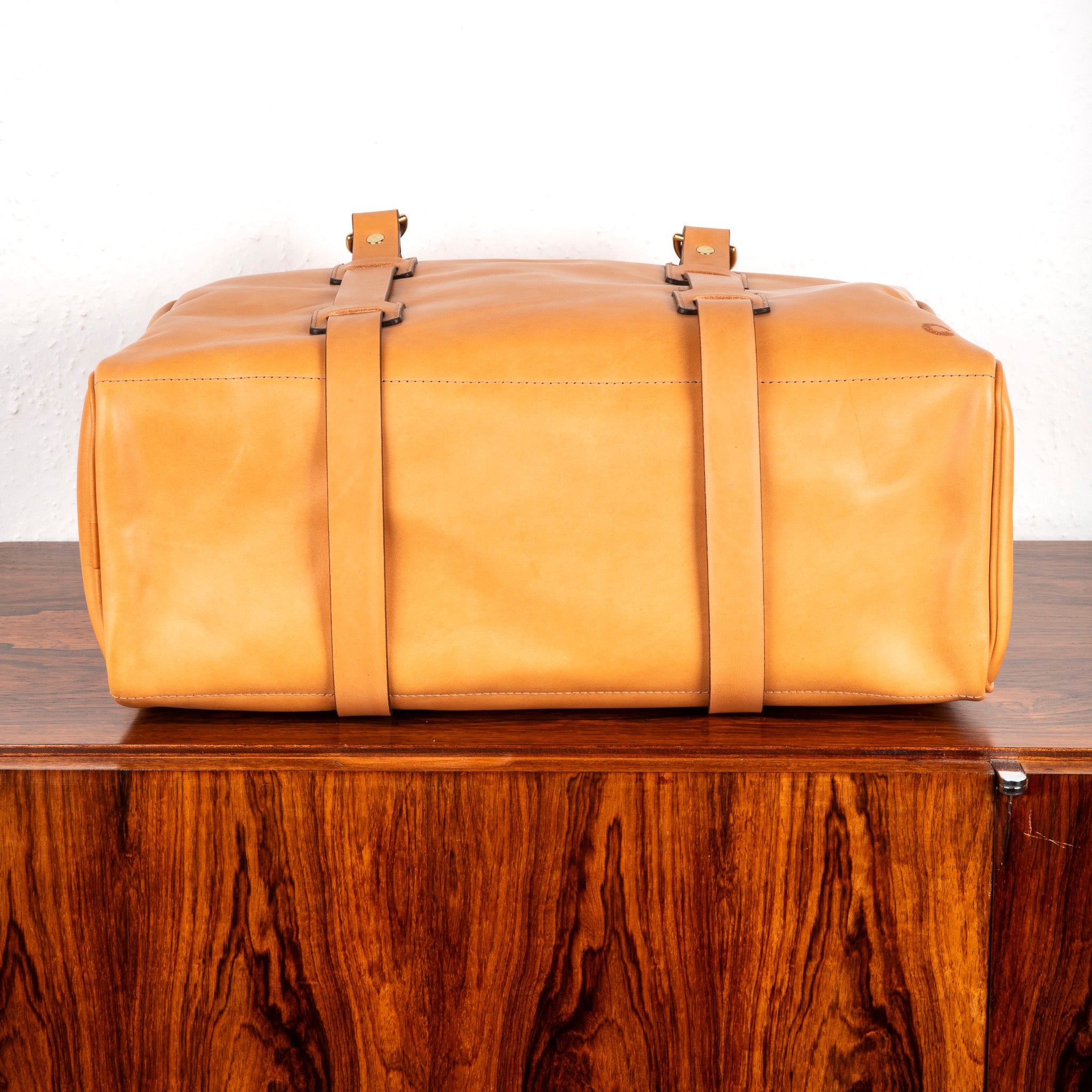 Croots Vegetable Tanned Leather Holdall Medium Natural