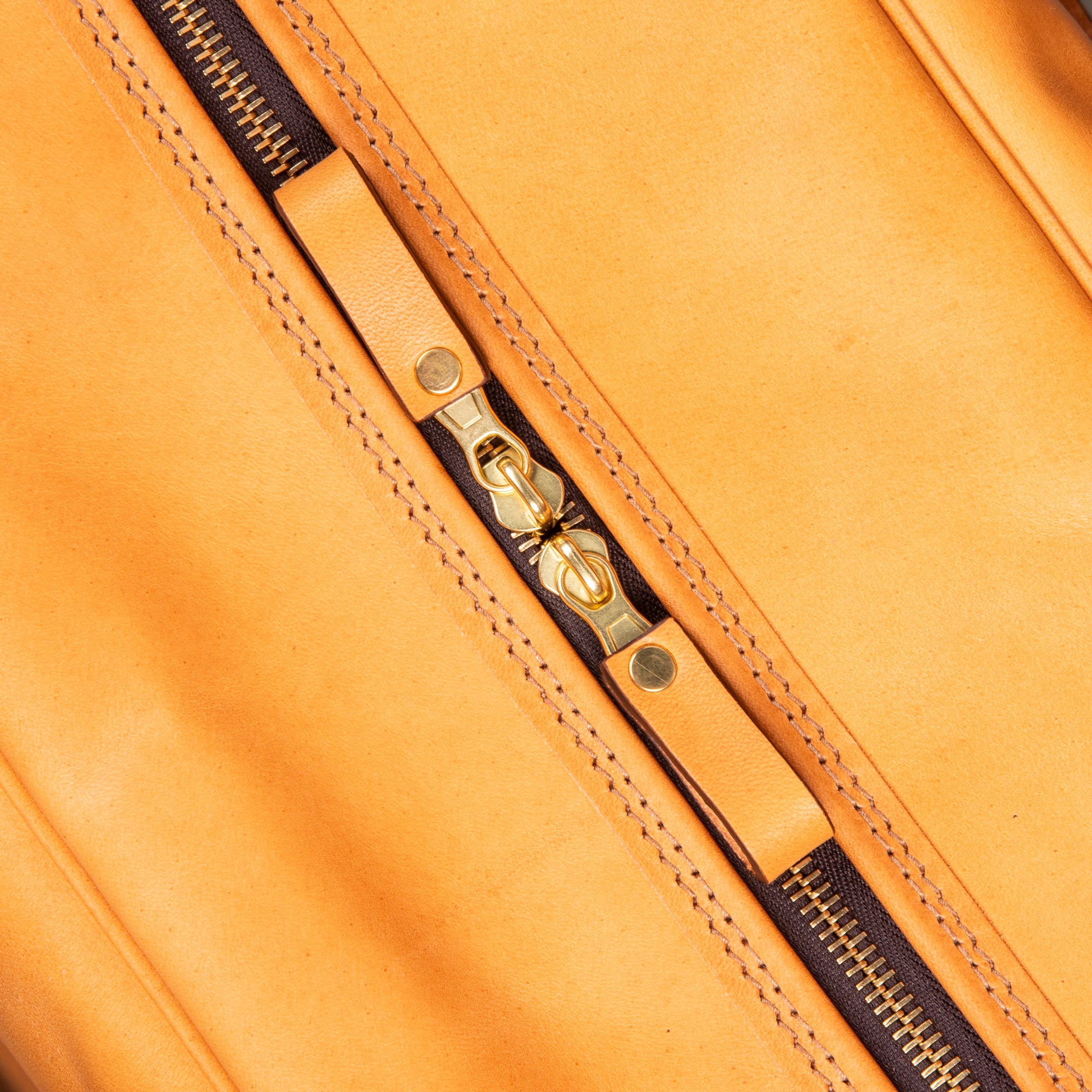Croots Vegetable Tanned Leather Holdall Medium Natural