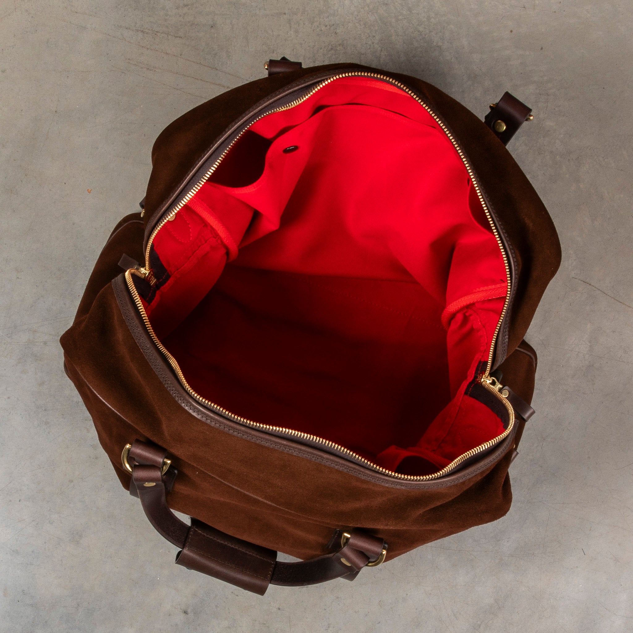 Croots Suede Holdall Medium Brown
